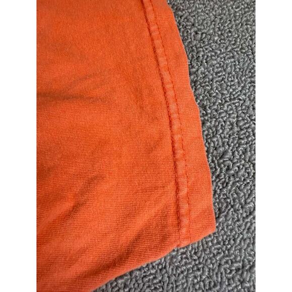 Disney T Shirt Men L Orange Mickey Mouse Graphic Short Sleeve Cotton Crewneck - Picture 10 of 10